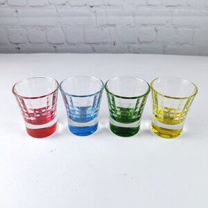 Vintage Multicolor Shot Glass Set of 4